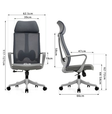 Cadeira de escritório de tecido ergonômico giratório para gerente