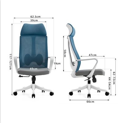 Big Boss Modern Fabric Office Chair com suporte lombar ajustável e base de metal