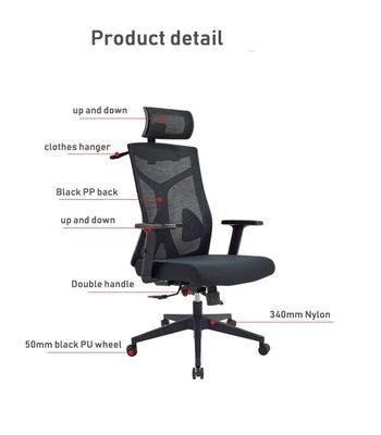 Design contemporâneo cadeira de escritório de alta altura para escritório