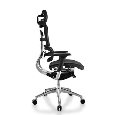 Cadeira ergonômica giratória de base de alumínio ajustável para mobiliário de escritório executivo