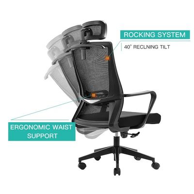 Cadeira de escritório de malha ergonômica executiva confortável para reuniões e conferências de visitantes