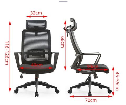 Cadeira de escritório de malha ergonômica executiva confortável para reuniões e conferências de visitantes