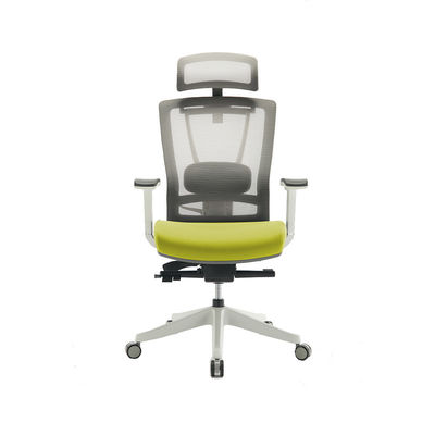 Moderna cadeira de escritório giratória executiva azul e preta para estação de trabalho ergonômica