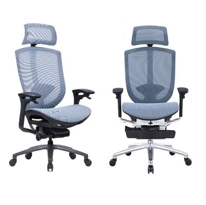 Cadeira de escritório ergonômica de espelho de malha com armação de alumínio e assento confortável