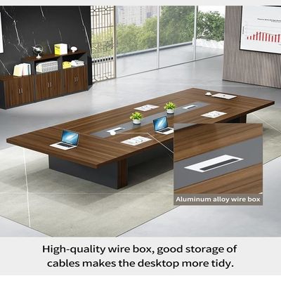 25 mm espessura Mesa de mesa Móveis de escritório Conferência Mesa longa para negociação grande