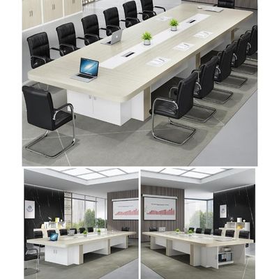 25 mm espessura Mesa de mesa Móveis de escritório Conferência Mesa longa para negociação grande