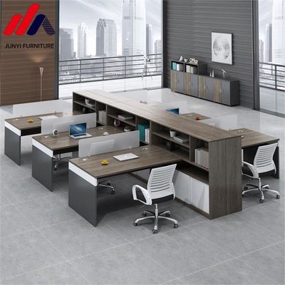 Estação de trabalho de escritório de estilo moderno com design modular aberto e material MFC