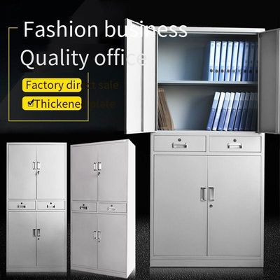 0.5-1.2mm espessura gabinete de arquivos de aço de escritório moderno com aço inoxidável